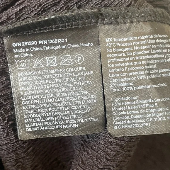 H&M|Chic Black Textured Midi Dress|XXS|NWT - Picture 8 of 8